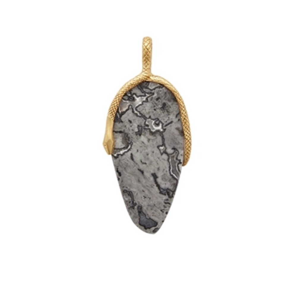 India Hicks Tribal Snake & Stone Charm